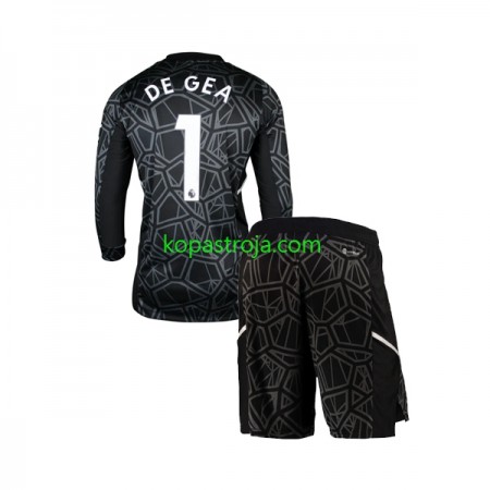Billiga Fotbollströjor Manchester United DE GEA 1 Målvakt Barn Borta tröja 2022/23 Långärmad